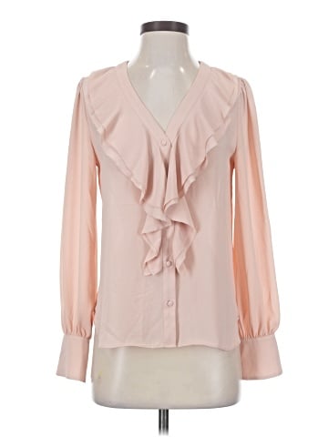 White House Black Market Long Sleeve Blouse (view 1)