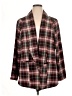 Studio by Torrid Plaid Burgundy Pink Blazer Size (2) - photo 1