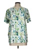 Unbranded Print Green Short Sleeve Blouse Size L - photo 1