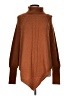 Unbranded 100% Polyester Brown Orange Turtleneck Sweater Size L - photo 1