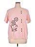 Unbranded 100% Polyester Pink Short Sleeve Blouse Size XL - photo 1