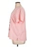 Unbranded 100% Polyester Pink Short Sleeve Blouse Size XL - photo 5