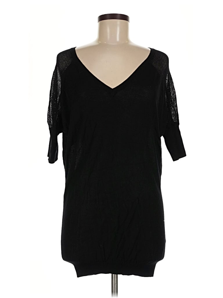 Pre-owned Express 3/4 Sleeve Top Black V-neck Tops