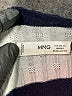 MNG Stripes Ivory Blue Turtleneck Sweater Size XXL - photo 7