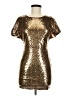 Hancy Metallic Gold Cocktail Dress Size M - photo 1
