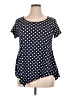 Star Vixen Polka Dots Blue Short Sleeve T-Shirt Size XL - photo 1