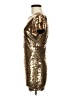 Hancy Metallic Gold Cocktail Dress Size M - photo 5