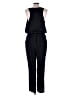 Ann Taylor LOFT 100% Polyester Solid Black Jumpsuit Size L - photo 2
