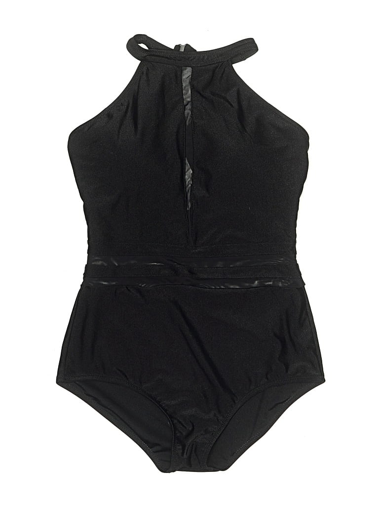 Pre-owned Assorted Brands One Piece Swimsuit In Black