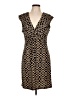 Kiara 100% Polyester Animal Print Brown Cocktail Dress Size L - photo 1