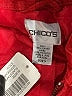 Chico's 100% Leather Red Leather Jacket Size Sm (0) - photo 6