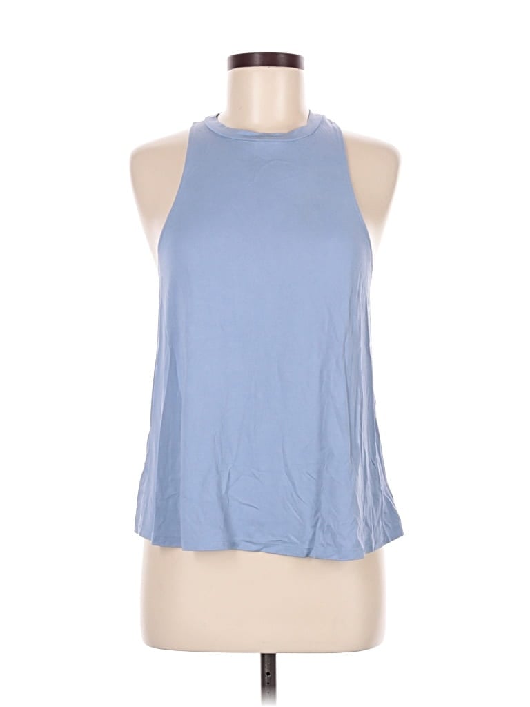 Pre-owned Silence And Noise Tank Top Blue Halter Neckline Tops
