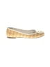 Tory Burch 100% Leather Gold Flats Size 10 1/2 - photo 1