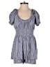 Indulge Checkered-gingham Blue Romper Size S - photo 1