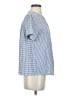 Papermoon Checkered-gingham Blue Short Sleeve Blouse Size S - photo 4
