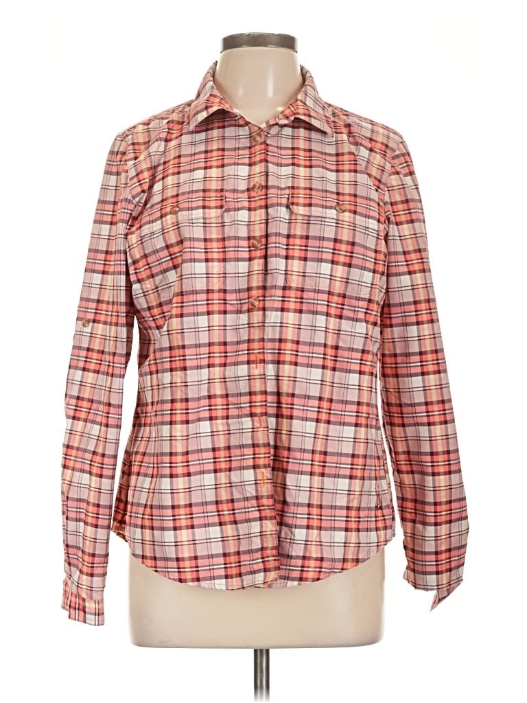Pre-owned Orvis Long Sleeve Blouse In Red