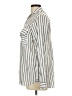 Express Stripes Ivory Long Sleeve Blouse Size L - photo 5