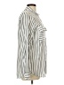 Express Stripes Ivory Long Sleeve Blouse Size L - photo 4