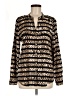 Calvin Klein 100% Polyester Animal Print Gold Long Sleeve Blouse Size M - photo 1