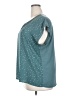 Papermoon 100% Polyester Stars Teal Short Sleeve Blouse Size 2X - photo 5