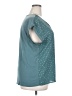 Papermoon 100% Polyester Stars Teal Short Sleeve Blouse Size 2X - photo 4