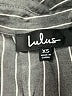 Lulus Stripes Gray Long Sleeve Blouse Size XS - photo 7