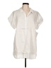 Neiman Marcus 100% Tencel Ivory Short Sleeve Blouse Size L - photo 1
