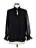 Jade 100% Polyester Black Long Sleeve Blouse Size M - photo 1