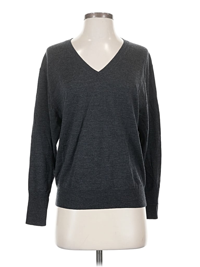 Pre-owned Uniqlo 3/4 Sleeve T-shirt In Gray
