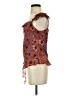 Thirty/Thirty 100% Polyester Burgundy Sleeveless Blouse Size S - photo 5