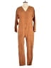 OUTERKNOWN 100% Linen Solid Brown Jumpsuit Size S - photo 1