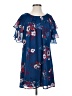 Blue Rain 100% Polyester Blue Kimono Size S - photo 1