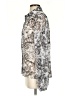 Express 100% Polyester Paisley Silver Long Sleeve Blouse Size S - photo 5