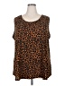 Unbranded Animal Print Brown Sleeveless T-Shirt Size 2X - photo 1