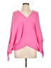 Zara Solid Pink Long Sleeve Blouse Size L - photo 1
