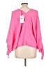 Zara Solid Pink Long Sleeve Blouse Size L - photo 2