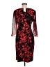 Connected Apparel Print Red Cocktail Dress Size 8 (petite) - photo 2