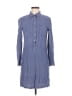 Max Studio 100% Rayon Checkered-gingham Blue Casual Dress Size M - photo 1