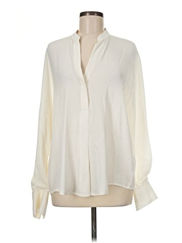 Vince. Long Sleeve Silk Top (view 1)