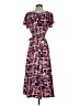 Perceptions Print Pink Casual Dress Size S - photo 2