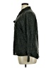 Ecru 100% Silk Tweed Green Long Sleeve Silk Top Size XL - photo 5