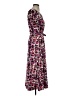 Perceptions Print Pink Casual Dress Size S - photo 4