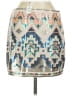 Express Print Silver Ivory Casual Skirt Size M - photo 2