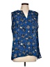 Chaus 100% Polyester Blue Sleeveless Blouse Size L - photo 1