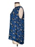 Chaus 100% Polyester Blue Sleeveless Blouse Size L - photo 5