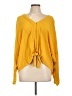 Express 100% Rayon Yellow Long Sleeve Blouse Size L - photo 1