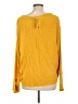 Express 100% Rayon Yellow Long Sleeve Blouse Size L - photo 2