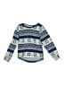 Muk Luks Print Blue Pullover Sweater Size 5 - photo 1