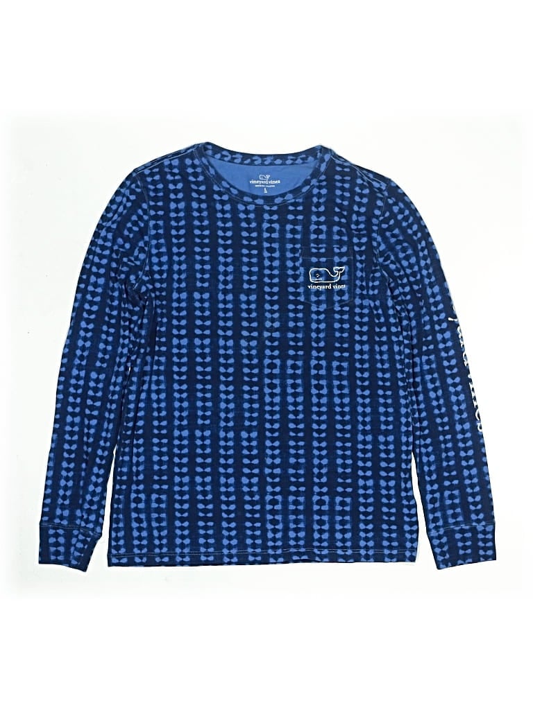 Pre-owned Vineyard Vines Kids' Long Sleeve T-shirt In Blue