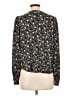 Ann Taylor LOFT 100% Rayon Multi Color Black Long Sleeve Blouse Size L - photo 2